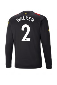 Fotbalové Dres Manchester City Kyle Walker #2 Venkovní Oblečení 2022-23 Dlouhý Rukáv